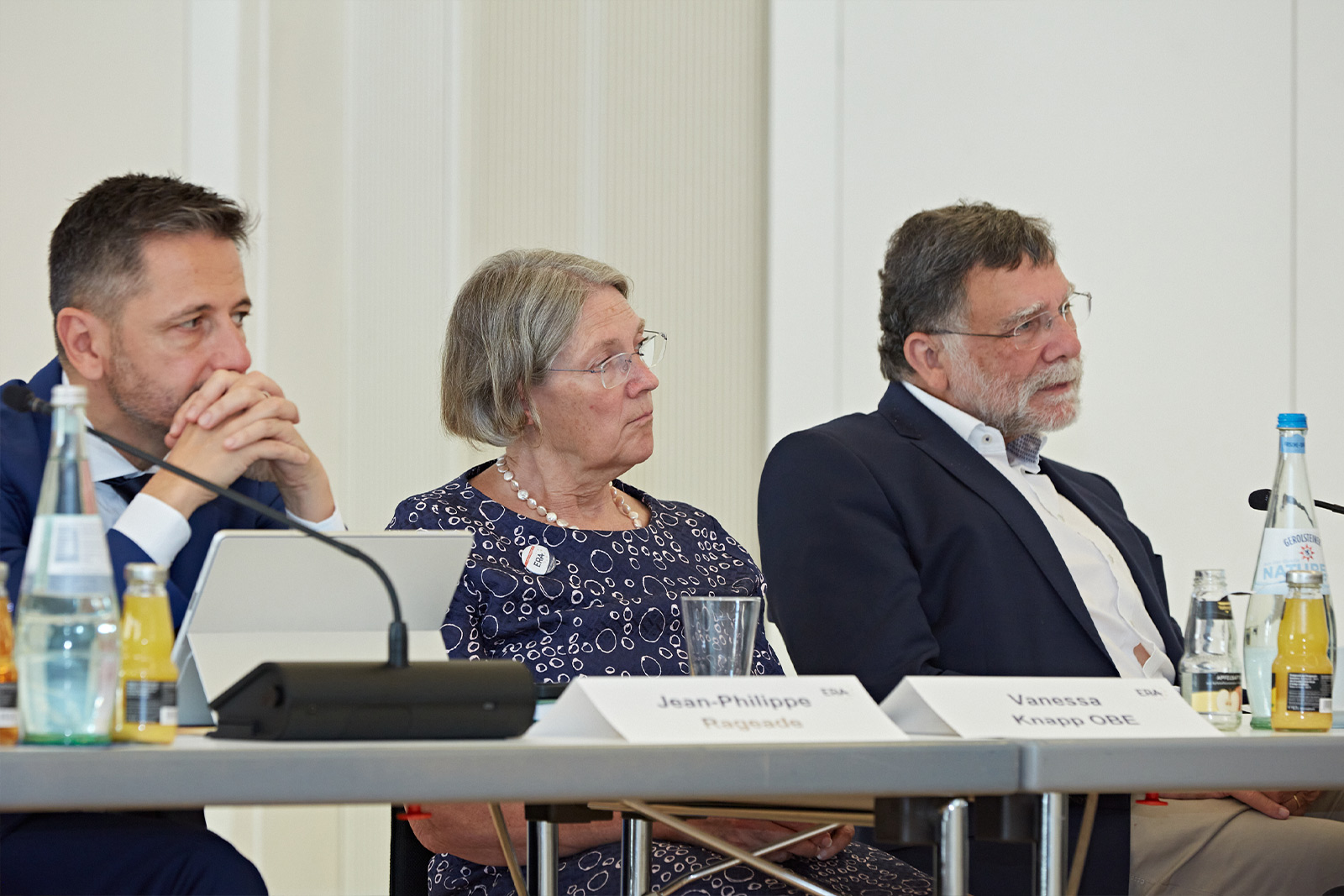 Vanessa Knapp OBE, Wolfgang Heusel, and Jean-Philippe Rageade attending a Friends of ERA meeting, representing expertise, collaboration, and commitment to European legal dialogue.